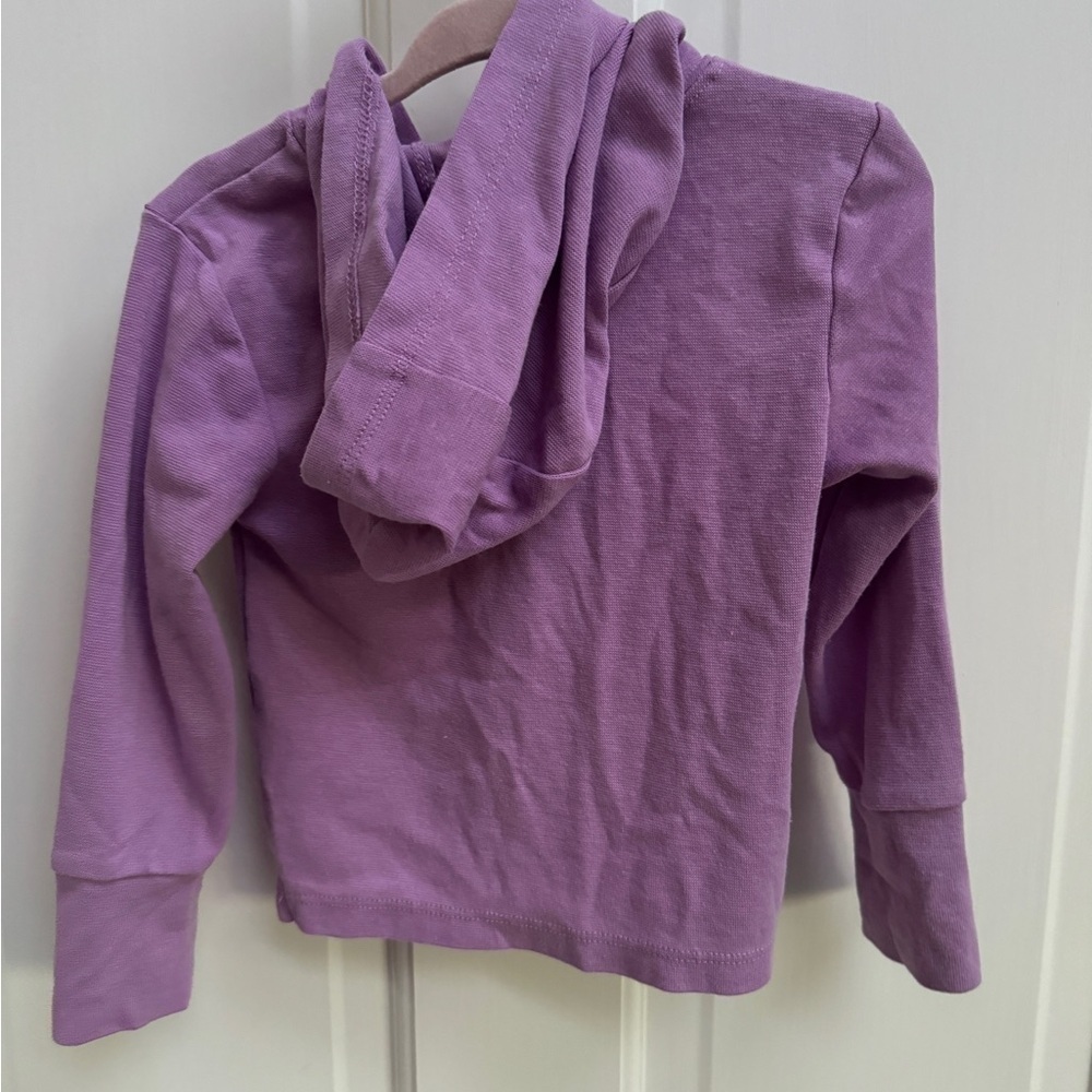 NWOT Hanes 18-24M Girls Purple Lightweight Hoodie Jacket - Picture 4 of 4